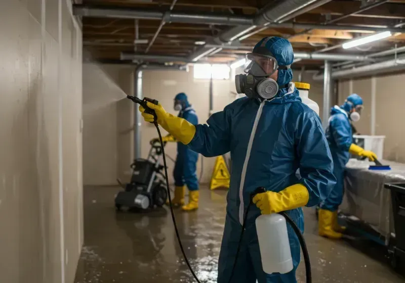 Basement Sanitization and Antimicrobial Treatment process in Medina, WA