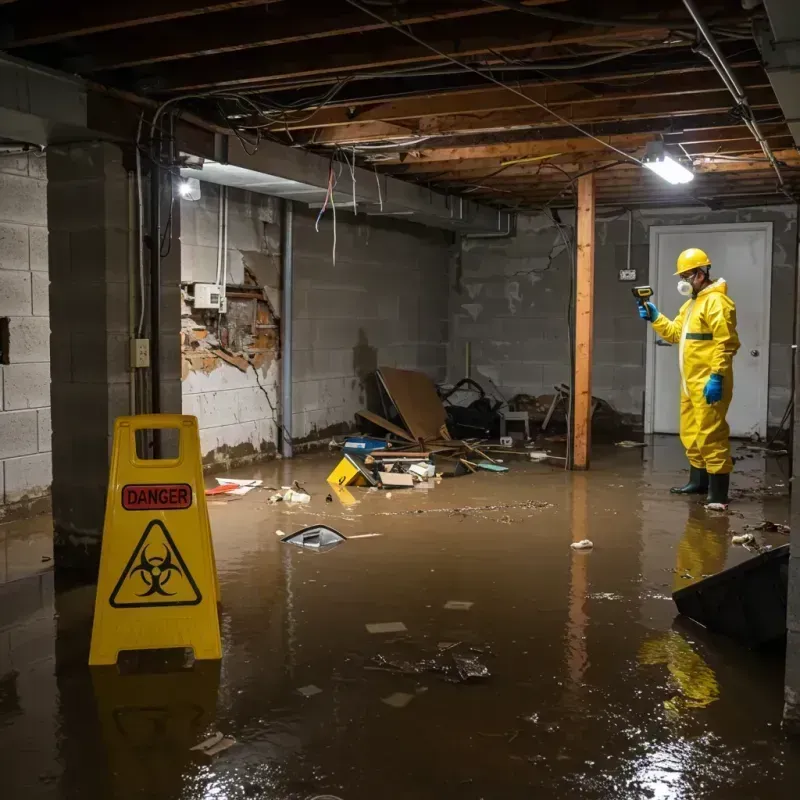 Flooded Basement Electrical Hazard in Medina, WA Property